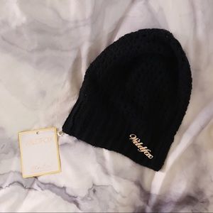 Wildfox White Label black knit beanie